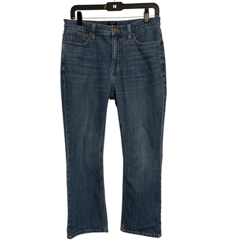 J. Crew Medium Wash Mid Rise Flare Crop Jeans 28 - Picture 3 of 8